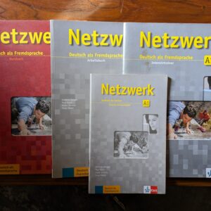 German A1 Book - Complete Netzwerk A1 Set (4 Books: Kursbuch, Arbeitsbuch, Intensivtrainer & Glossary)